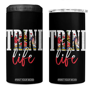 Trini Life 4 in 1 Can Cooler Tumbler Trinidad and Tobago Flag Caribbean Souvenir TS10 One Size: 16 oz Black Print Your Wear