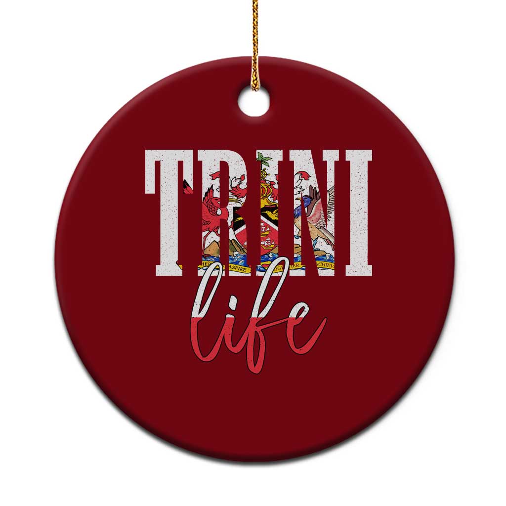 Trini Life Ceramic Ornament Trinidad and Tobago Flag Caribbean Souvenir TS10 1pc Red Print Your Wear