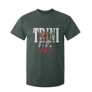 Trini Life T Shirt For Kid Trinidad and Tobago Flag Caribbean Souvenir TS10 Dark Forest Green Print Your Wear