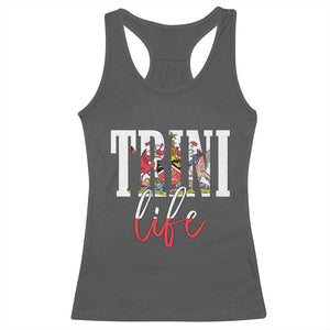 Trini Life Racerback Tank Top Trinidad and Tobago Flag Caribbean Souvenir TS10 Dark Heather Print Your Wear