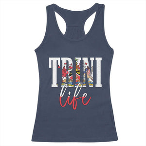 Trini Life Racerback Tank Top Trinidad and Tobago Flag Caribbean Souvenir TS10 Navy Print Your Wear
