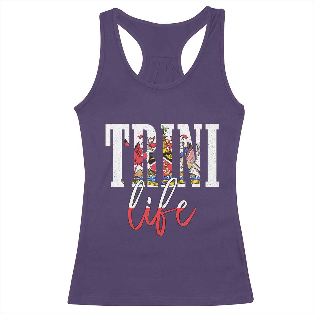 Trini Life Racerback Tank Top Trinidad and Tobago Flag Caribbean Souvenir TS10 Purple Print Your Wear