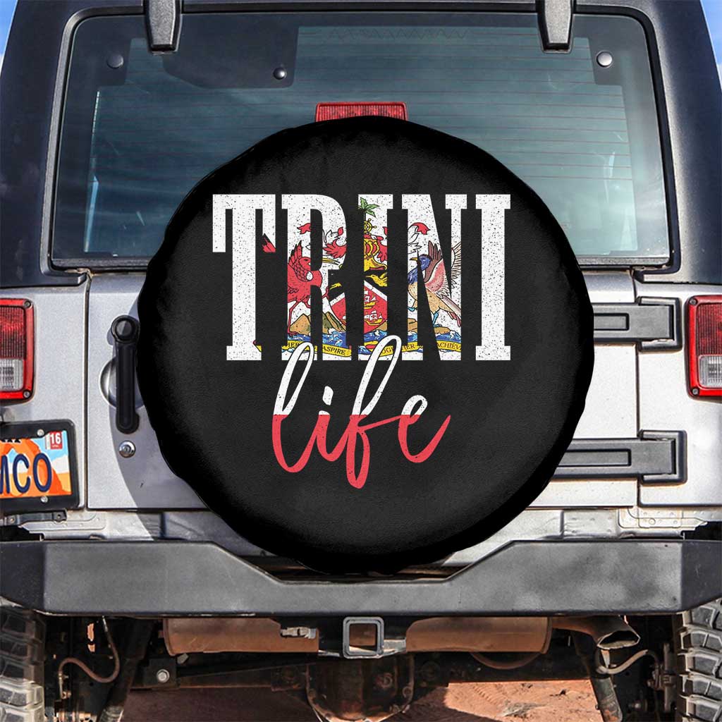 Trini Life Spare Tire Cover Trinidad and Tobago Flag Caribbean Souvenir TS10 No hole Black Print Your Wear