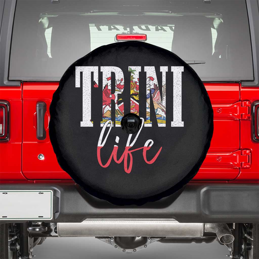 Trini Life Spare Tire Cover Trinidad and Tobago Flag Caribbean Souvenir TS10 Black Print Your Wear