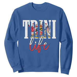 Trini Life Sweatshirt Trinidad and Tobago Flag Caribbean Souvenir TS10 Royal Blue Print Your Wear