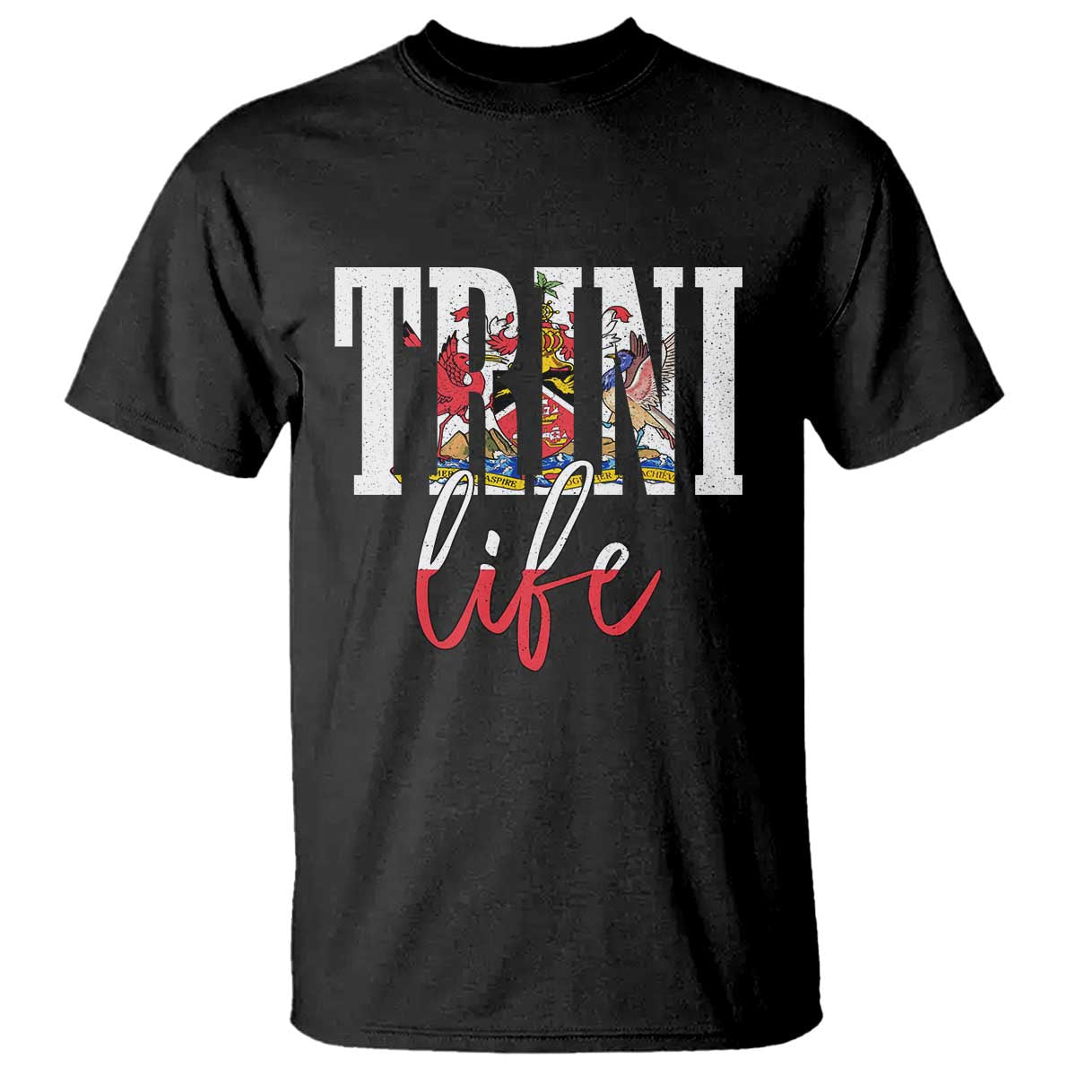 Trini Life T Shirt Trinidad and Tobago Flag Caribbean Souvenir TS10 Black Print Your Wear