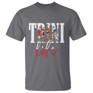 Trini Life T Shirt Trinidad and Tobago Flag Caribbean Souvenir TS10 Charcoal Print Your Wear