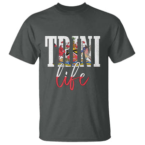 Trini Life T Shirt Trinidad and Tobago Flag Caribbean Souvenir TS10 Dark Heather Print Your Wear