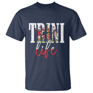 Trini Life T Shirt Trinidad and Tobago Flag Caribbean Souvenir TS10 Navy Print Your Wear