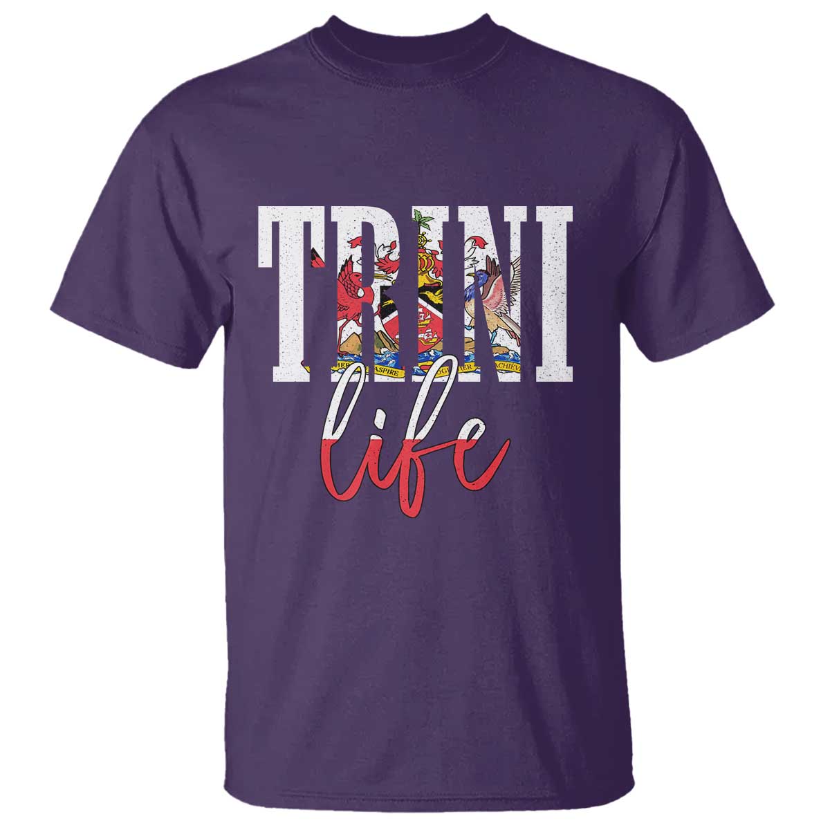 Trini Life T Shirt Trinidad and Tobago Flag Caribbean Souvenir TS10 Purple Print Your Wear