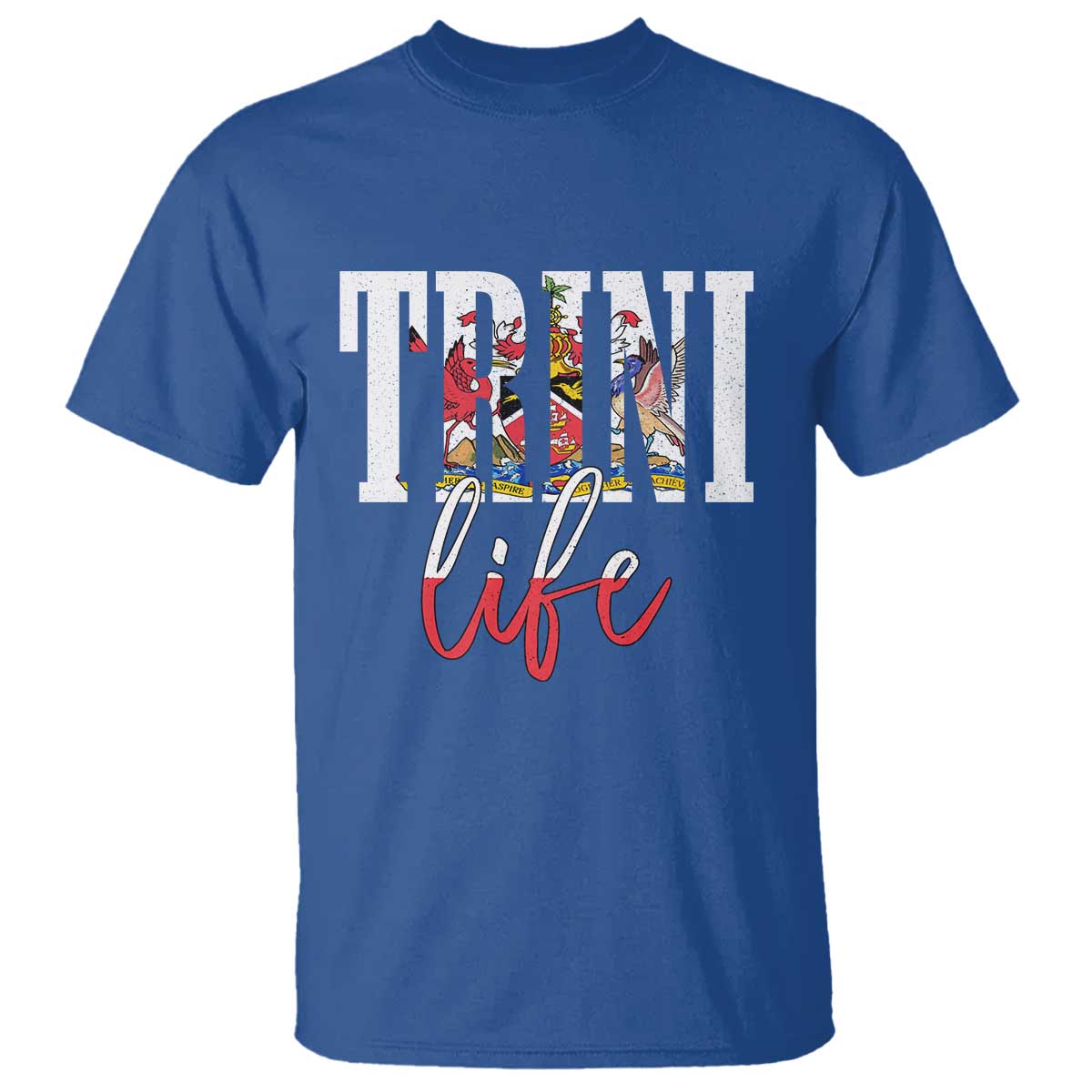 Trini Life T Shirt Trinidad and Tobago Flag Caribbean Souvenir TS10 Royal Blue Print Your Wear