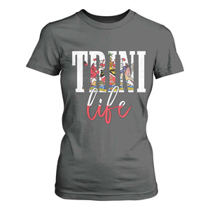 Trini Life T Shirt For Women Trinidad and Tobago Flag Caribbean Souvenir TS10 Dark Heather Print Your Wear