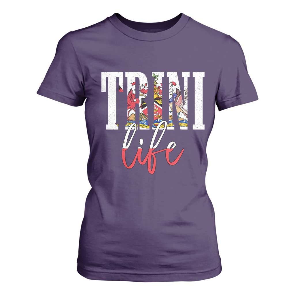 Trini Life T Shirt For Women Trinidad and Tobago Flag Caribbean Souvenir TS10 Purple Print Your Wear