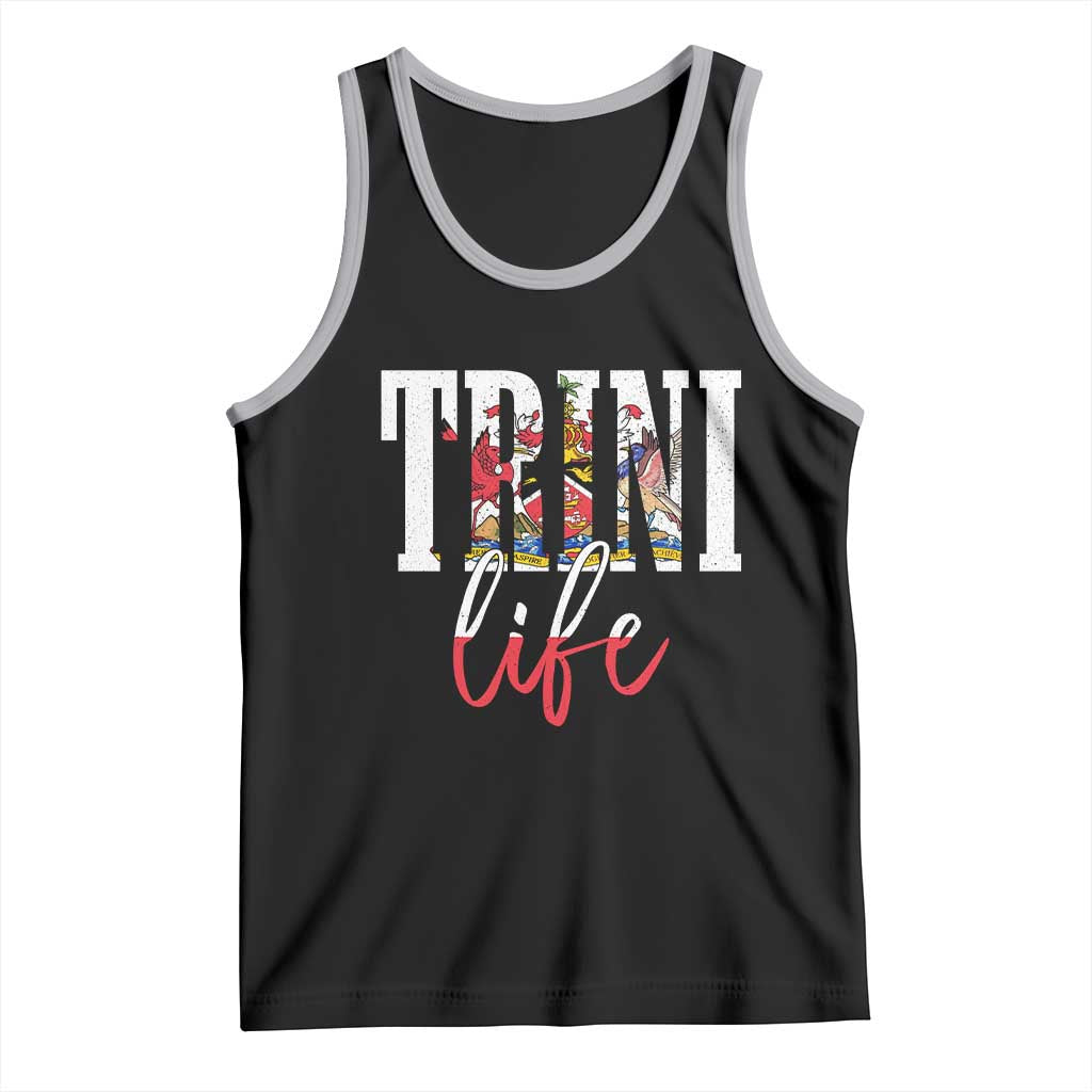 Trini Life Tank Top Trinidad and Tobago Flag Caribbean Souvenir TS10 Black Athletic Heather Print Your Wear