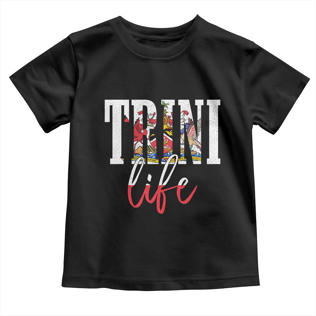 Trini Life Toddler T Shirt Trinidad and Tobago Flag Caribbean Souvenir TS10 Black Print Your Wear