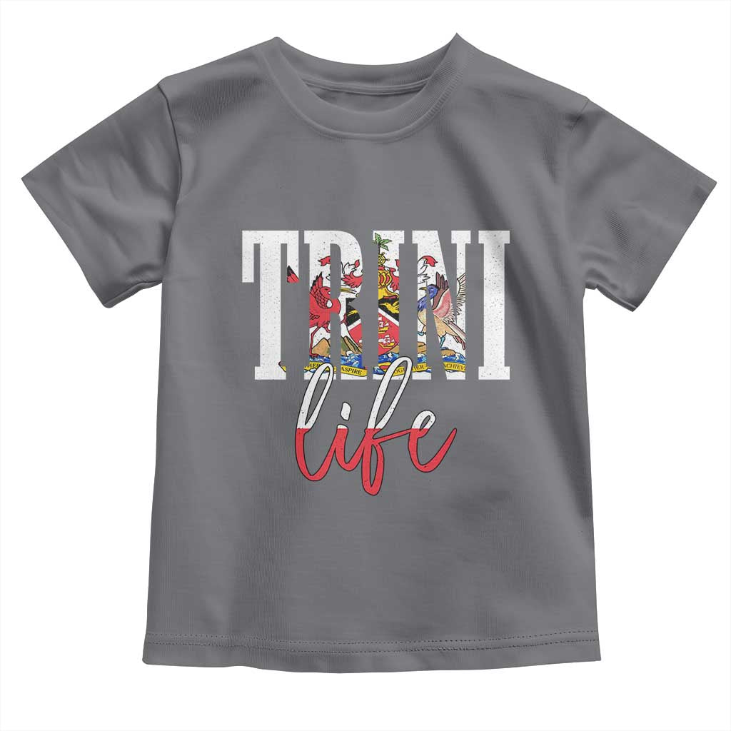 Trini Life Toddler T Shirt Trinidad and Tobago Flag Caribbean Souvenir TS10 Charcoal Print Your Wear