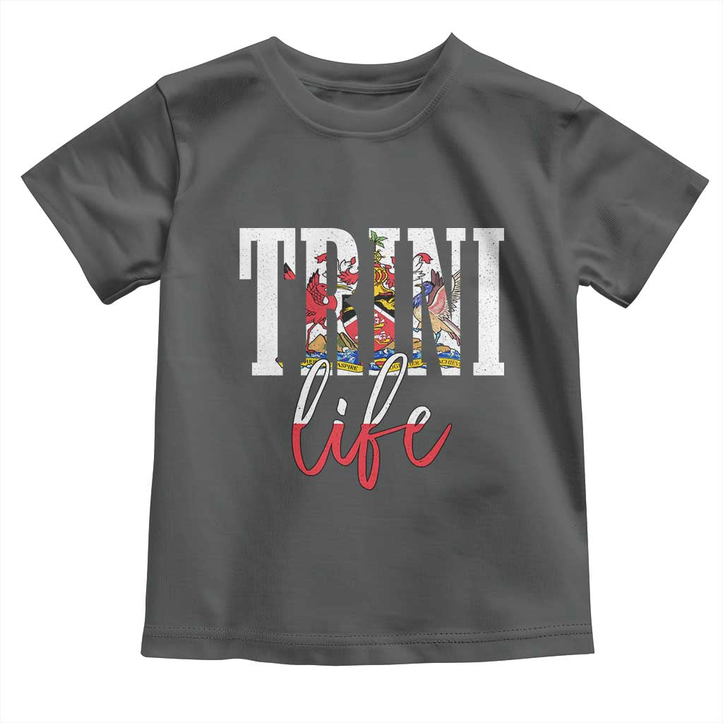 Trini Life Toddler T Shirt Trinidad and Tobago Flag Caribbean Souvenir TS10 Dark Heather Print Your Wear