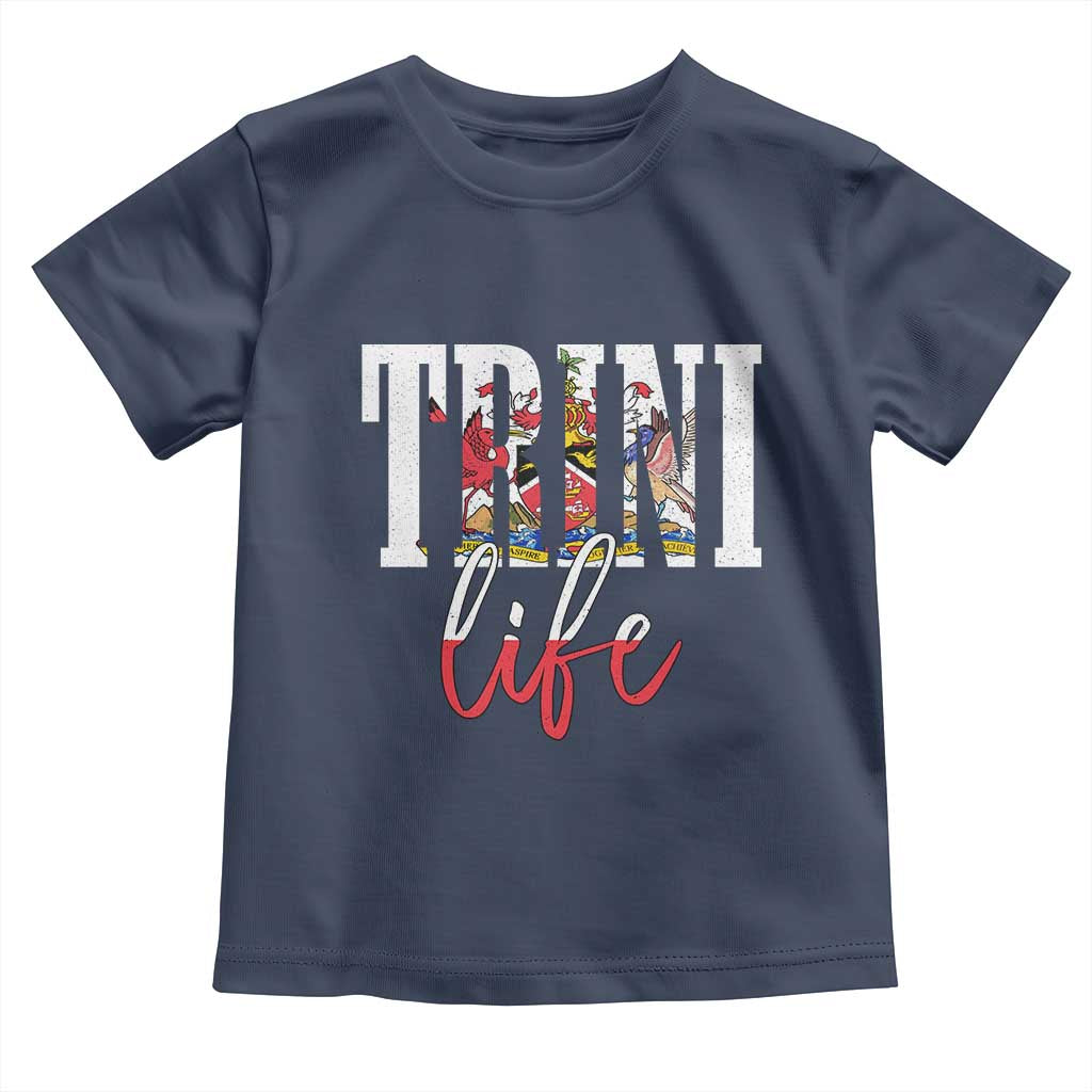 Trini Life Toddler T Shirt Trinidad and Tobago Flag Caribbean Souvenir TS10 Navy Print Your Wear