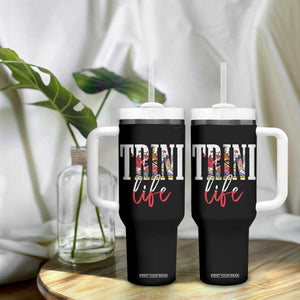 Trini Life Tumbler With Handle Trinidad and Tobago Flag Caribbean Souvenir TS10 Print Your Wear