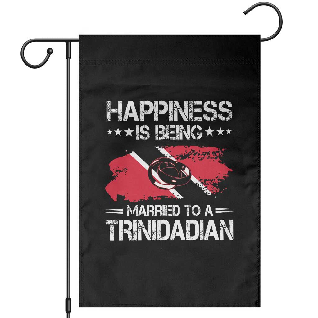 Happiness Is Being Married to a Trinidadian Garden Flag Trinidad & Tobago Flag Couples Gift TS10 Black Print Your Wear