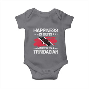 Happiness Is Being Married to a Trinidadian Baby Onesie Trinidad & Tobago Flag Couples Gift TS10 Charcoal Print Your Wear