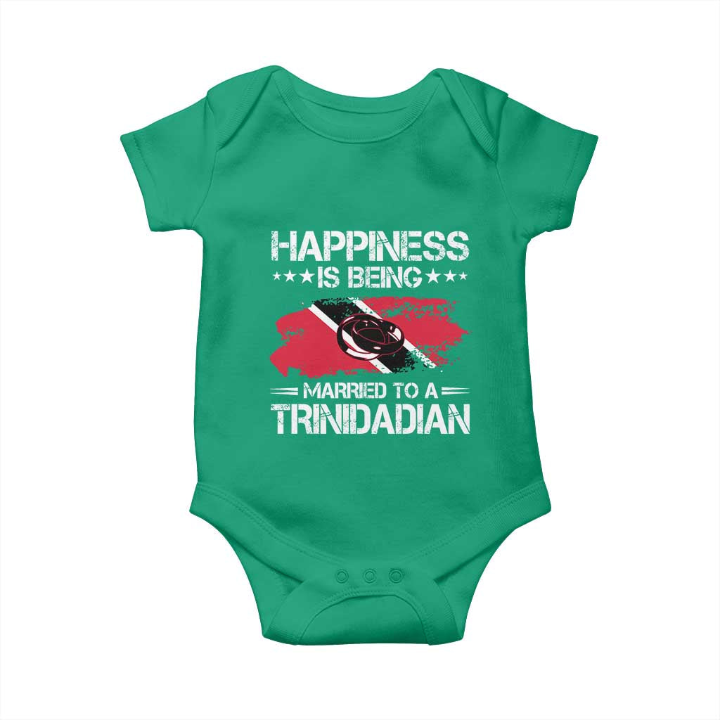 Happiness Is Being Married to a Trinidadian Baby Onesie Trinidad & Tobago Flag Couples Gift TS10 Irish Green Print Your Wear