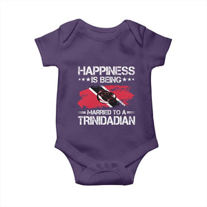 Happiness Is Being Married to a Trinidadian Baby Onesie Trinidad & Tobago Flag Couples Gift TS10 Purple Print Your Wear