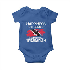 Happiness Is Being Married to a Trinidadian Baby Onesie Trinidad & Tobago Flag Couples Gift TS10 Royal Blue Print Your Wear