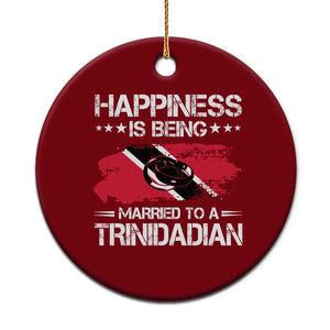 Happiness Is Being Married to a Trinidadian Ceramic Ornament Trinidad & Tobago Flag Couples Gift TS10 1pc Red Print Your Wear