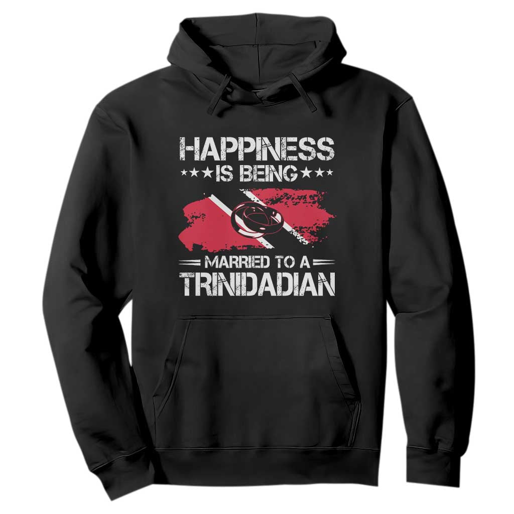 Happiness Is Being Married to a Trinidadian Hoodie Trinidad & Tobago Flag Couples Gift TS10 Black Print Your Wear