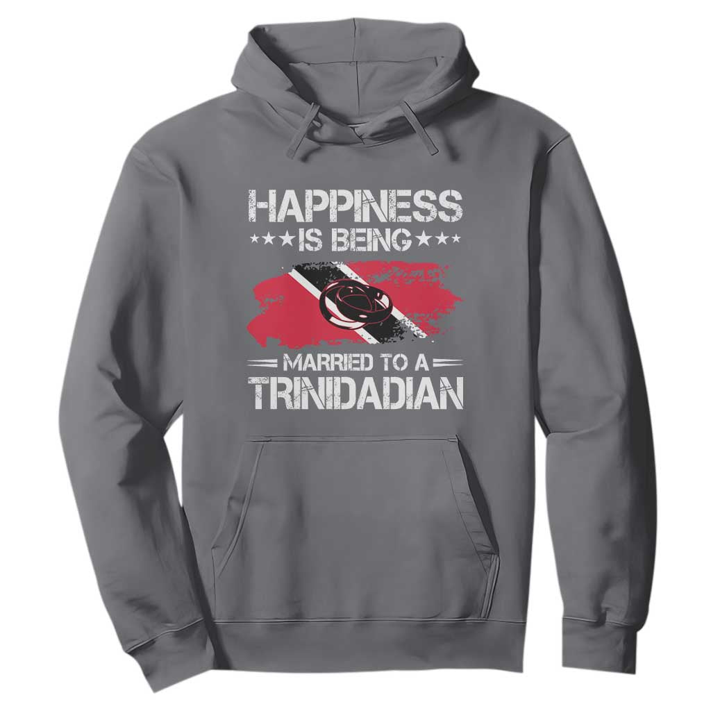 Happiness Is Being Married to a Trinidadian Hoodie Trinidad & Tobago Flag Couples Gift TS10 Charcoal Print Your Wear