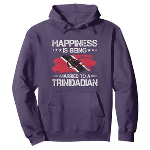 Happiness Is Being Married to a Trinidadian Hoodie Trinidad & Tobago Flag Couples Gift TS10 Purple Print Your Wear