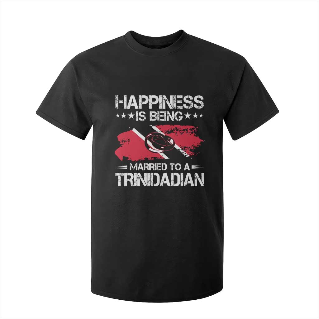 Happiness Is Being Married to a Trinidadian T Shirt For Kid Trinidad & Tobago Flag Couples Gift TS10 Black Print Your Wear