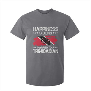 Happiness Is Being Married to a Trinidadian T Shirt For Kid Trinidad & Tobago Flag Couples Gift TS10 Charcoal Print Your Wear