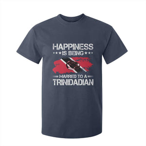 Happiness Is Being Married to a Trinidadian T Shirt For Kid Trinidad & Tobago Flag Couples Gift TS10 Navy Print Your Wear