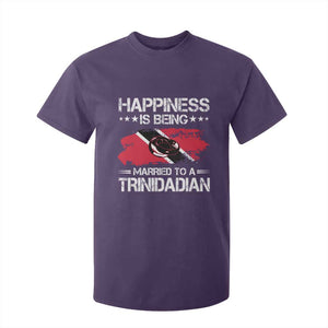 Happiness Is Being Married to a Trinidadian T Shirt For Kid Trinidad & Tobago Flag Couples Gift TS10 Purple Print Your Wear