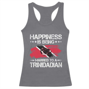 Happiness Is Being Married to a Trinidadian Racerback Tank Top Trinidad & Tobago Flag Couples Gift TS10 Charcoal Print Your Wear