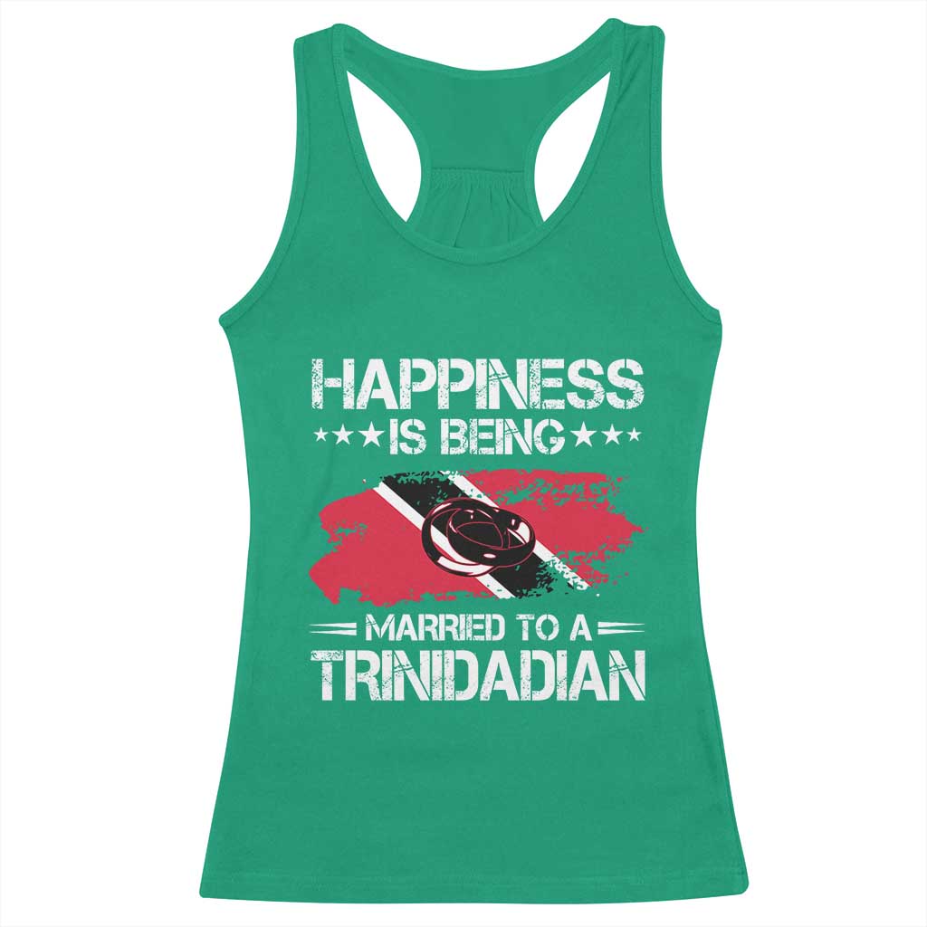 Happiness Is Being Married to a Trinidadian Racerback Tank Top Trinidad & Tobago Flag Couples Gift TS10 Irish Green Print Your Wear