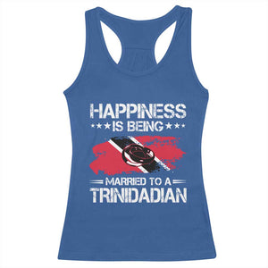 Happiness Is Being Married to a Trinidadian Racerback Tank Top Trinidad & Tobago Flag Couples Gift TS10 Royal Blue Print Your Wear