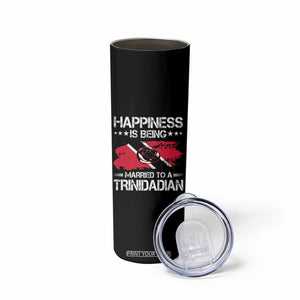 Happiness Is Being Married to a Trinidadian Skinny Tumbler Trinidad & Tobago Flag Couples Gift TS10 Print Your Wear