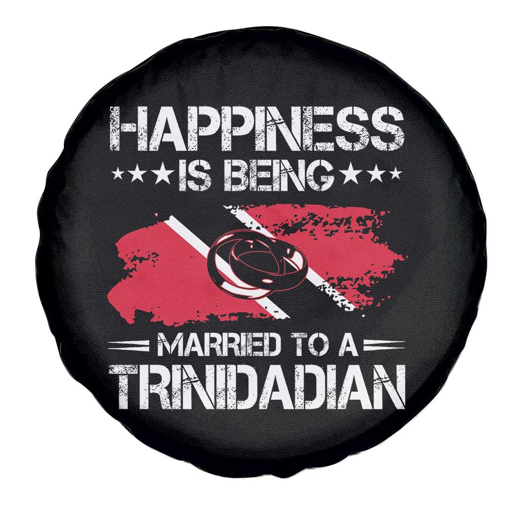 Happiness Is Being Married to a Trinidadian Spare Tire Cover Trinidad & Tobago Flag Couples Gift TS10 Print Your Wear