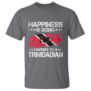 Happiness Is Being Married to a Trinidadian T Shirt Trinidad & Tobago Flag Couples Gift TS10 Charcoal Print Your Wear