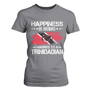 Happiness Is Being Married to a Trinidadian T Shirt For Women Trinidad & Tobago Flag Couples Gift TS10 Charcoal Print Your Wear