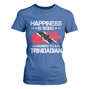 Happiness Is Being Married to a Trinidadian T Shirt For Women Trinidad & Tobago Flag Couples Gift TS10 Royal Blue Print Your Wear