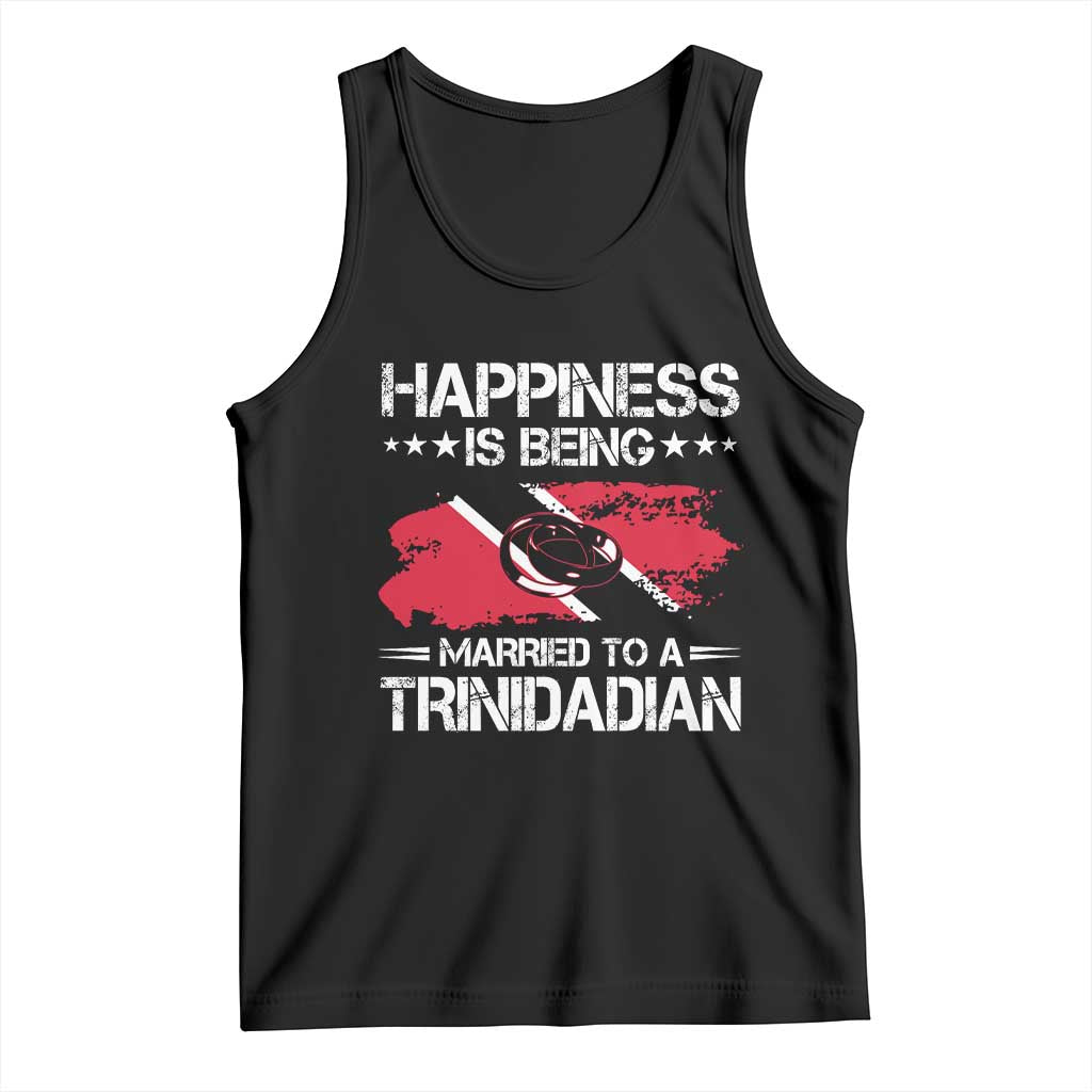 Happiness Is Being Married to a Trinidadian Tank Top Trinidad & Tobago Flag Couples Gift TS10 Black Print Your Wear