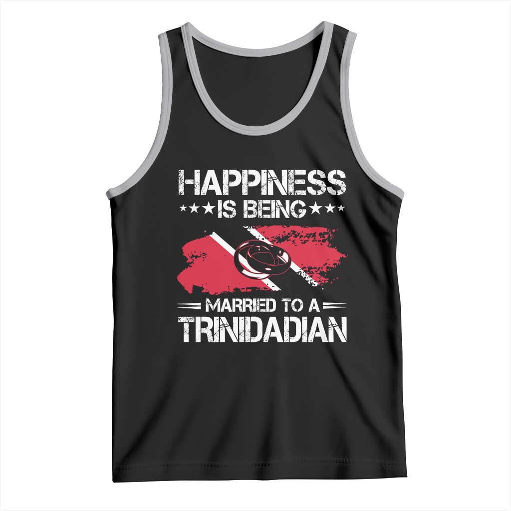 Happiness Is Being Married to a Trinidadian Tank Top Trinidad & Tobago Flag Couples Gift TS10 Black Athletic Heather Print Your Wear