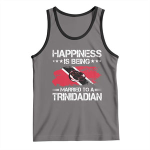 Happiness Is Being Married to a Trinidadian Tank Top Trinidad & Tobago Flag Couples Gift TS10 Deep Heather Black Print Your Wear