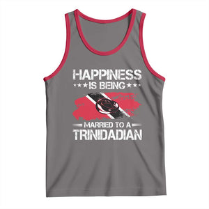 Happiness Is Being Married to a Trinidadian Tank Top Trinidad & Tobago Flag Couples Gift TS10 Deep Heather Red Print Your Wear