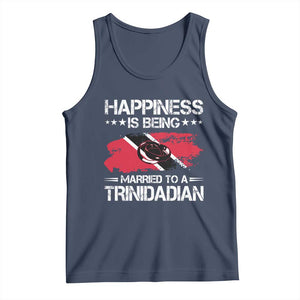 Happiness Is Being Married to a Trinidadian Tank Top Trinidad & Tobago Flag Couples Gift TS10 Navy Print Your Wear