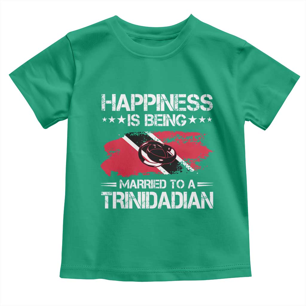 Happiness Is Being Married to a Trinidadian Toddler T Shirt Trinidad & Tobago Flag Couples Gift TS10 Irish Green Print Your Wear